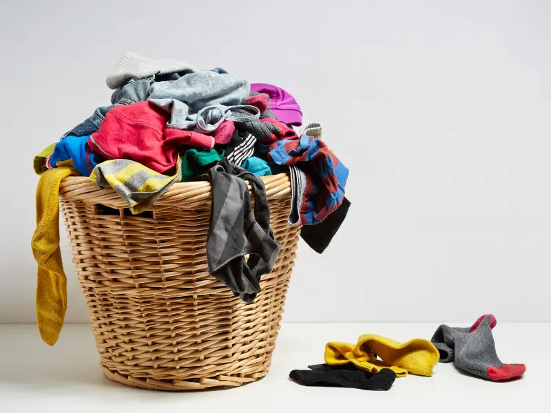 Laundry in basket